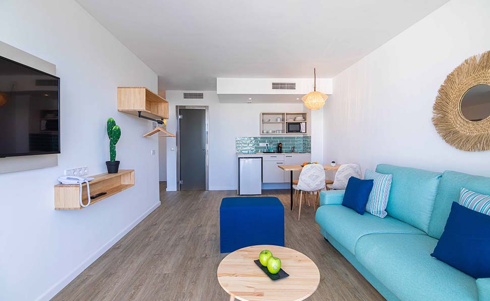 Wohnzimmertisch Apartament mit Meerblick marsenses rosa del mar hotel spa