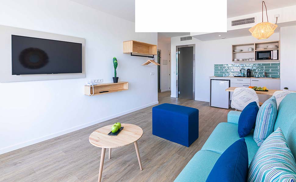 tavolo da salotto Appartamento marsenses rosa del mar hotel spa